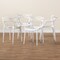 Baxton Studio Landry ModernWhite Finished Polypropylene Plastic 4-Piece Stackable Dining Chair Set, PK4 192-4PC-12028-ZORO - alternate 8